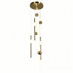 CWI Baton LED Pendant With Brass Finish