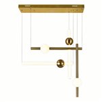 CWI Baton LED Island/Pool Table Chandelier With Brass Finish