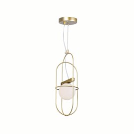 CWI Orbit 1 Light Mini Pendant With Medallion Gold Finish