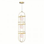 CWI Orbit 3 Light Pendant With Medallion Gold Finish