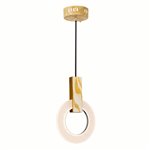 CWI Anello LED Mini Pendant With White Oak Finish