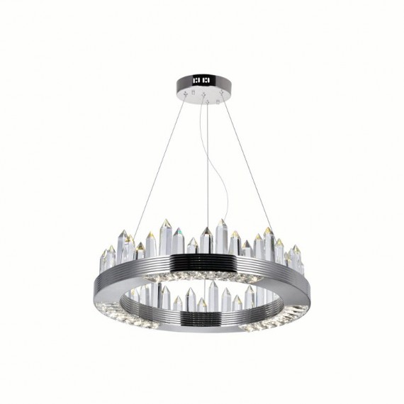 CWI Agassiz LED Chandelier With Polished Nickel Finish