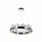 CWI Agassiz LED Chandelier With Polished Nickel Finish