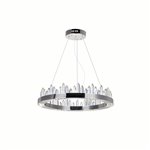 CWI Agassiz LED Chandelier With Polished Nickel Finish