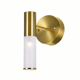 CWI Pipes 1 Light Sconce With Brass Finish