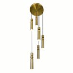 CWI Chime LED Pendant With Brass Finish