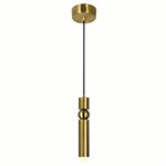 CWI Chime LED Mini Pendant With Brass Finish