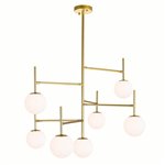 CWI Tourch 7 Light Chandelier With Medallion Gold Finish