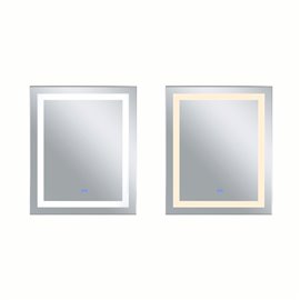 CWI Abril Rectangle Matte White LED 30 in. Mirror From our Abril Collection