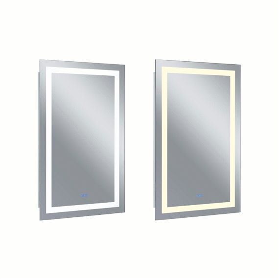 CWI Abril Rectangle Matte White LED 30 in. Mirror From our Abril Collection