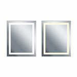 CWI Abril Rectangle Matte White LED 32 in. Mirror From our Abril Collection