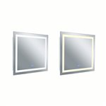 CWI Abril Rectangle Matte White LED 40 in. Mirror From our Abril Collection