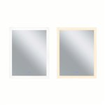 CWI Abigail Rectangle Matte White LED 30 in. Mirror From our Abigail Collection