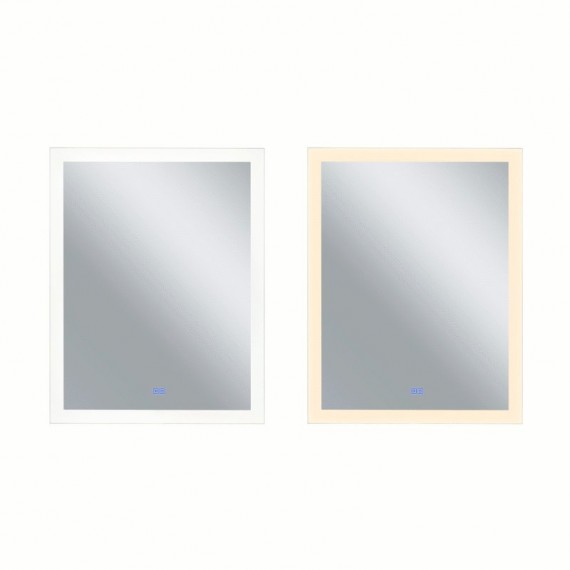 CWI Abigail Rectangle Matte White LED 32 in. Mirror From our Abigail Collection