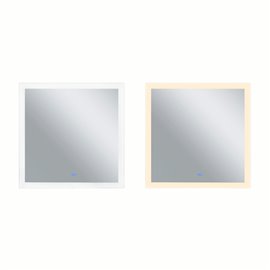 CWI Abigail Square Matte White LED 36 in. Mirror From our Abigail Collection