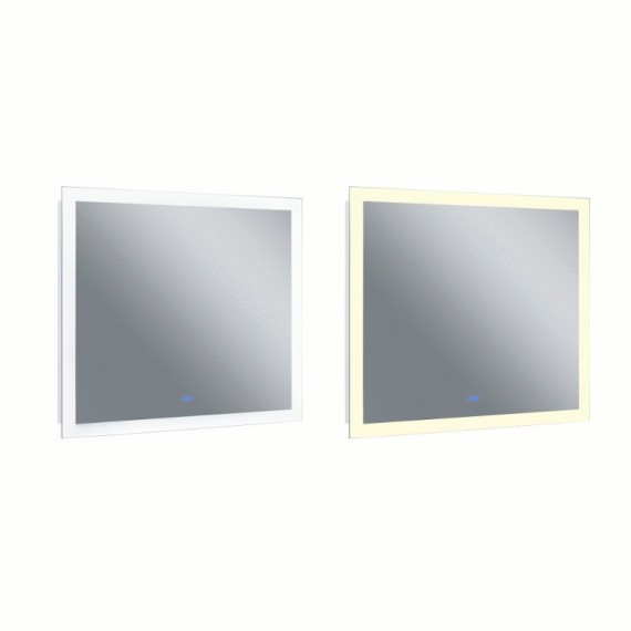 CWI Abigail Rectangle Matte White LED 40 in. Mirror From our Abigail Collection