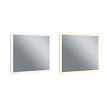 CWI Abigail Rectangle Matte White LED 40 in. Mirror From our Abigail Collection