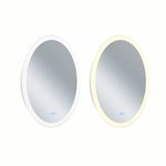 CWI Agostino Oval Matte White LED 22 in. Mirror From our Agostino Collection