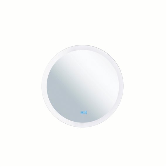 CWI Armanno Round Matte White LED 24 in. Mirror From our Armanno Collection