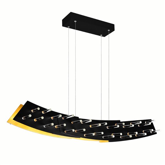 CWI Gondola LED Chandelier With Black Finish