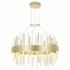 CWI Millipede 20 in LED Satin Gold Chandelier