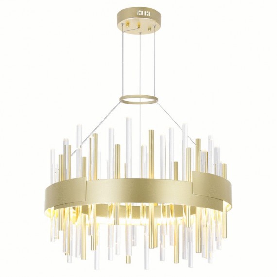 CWI Millipede 20 in LED Satin Gold Chandelier