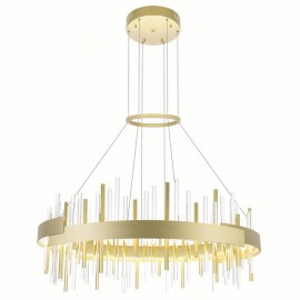 CWI Millipede 32 in LED Satin Gold Chandelier