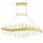 CWI Millipede 40 in LED Satin Gold Chandelier