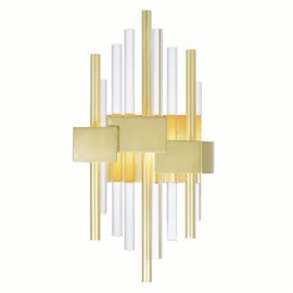 CWI Millipede 7 in LED Satin Gold Wall Sconce