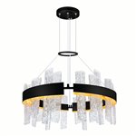 CWI Guadiana 24 in LED Black Chandelier