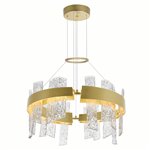 CWI Guadiana 24 in LED Satin Gold Chandelier