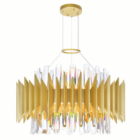 CWI Cityscape 12 Light Chandelier With Satin Gold Finish