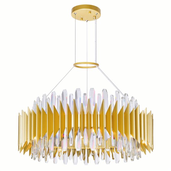 CWI Cityscape 18 Light Chandelier With Satin Gold Finish