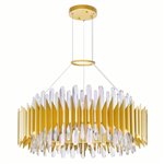 CWI Cityscape 18 Light Chandelier With Satin Gold Finish