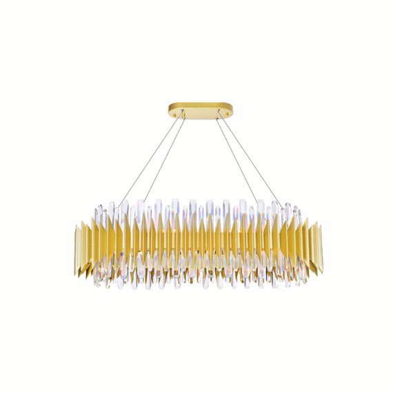 CWI Cityscape 20 Light Chandelier With Satin Gold Finish