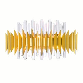 CWI Cityscape 7 Light Wall Sconce With Satin Gold Finish