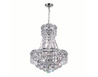 CWI Flute 16 Light LED Chandelier With Black Finish