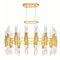 CWI Croissant 28 Light Chandelier With Satin Gold Finish