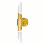 CWI Croissant 2 Light Wall Sconce With Satin Gold Finish