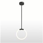 CWI Hoops 1 Light LED Pendant With Black Finish