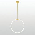 CWI Hoops 1 Light LED Chandelier With Satin Gold Finish