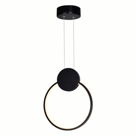 CWI Pulley 10 in LED Black Mini Pendant