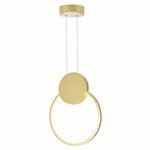 CWI Pulley 12 in LED Satin Gold Mini Pendant