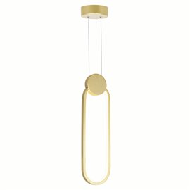 CWI Pulley 4 in LED Satin Gold Mini Pendant