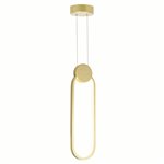 CWI Pulley 4 in LED Satin Gold Mini Pendant