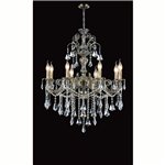 CWI Brass 8 Light Up Chandelier With Antique Brass Finish