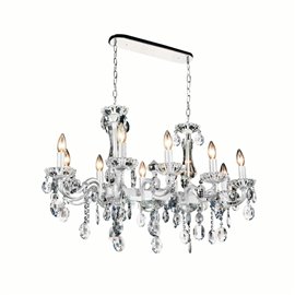 CWI Flawless 10 Light Up Chandelier With Chrome Finish