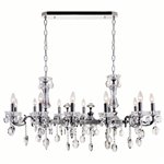 CWI Flawless 12 Light Up Chandelier With Chrome Finish