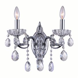 CWI Flawless 2 Light Wall Sconce With Chrome Finish