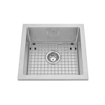 Kindred KCS21SR 18 gauge Semi-recess kitchen single bowl 10 mm radius includes grid